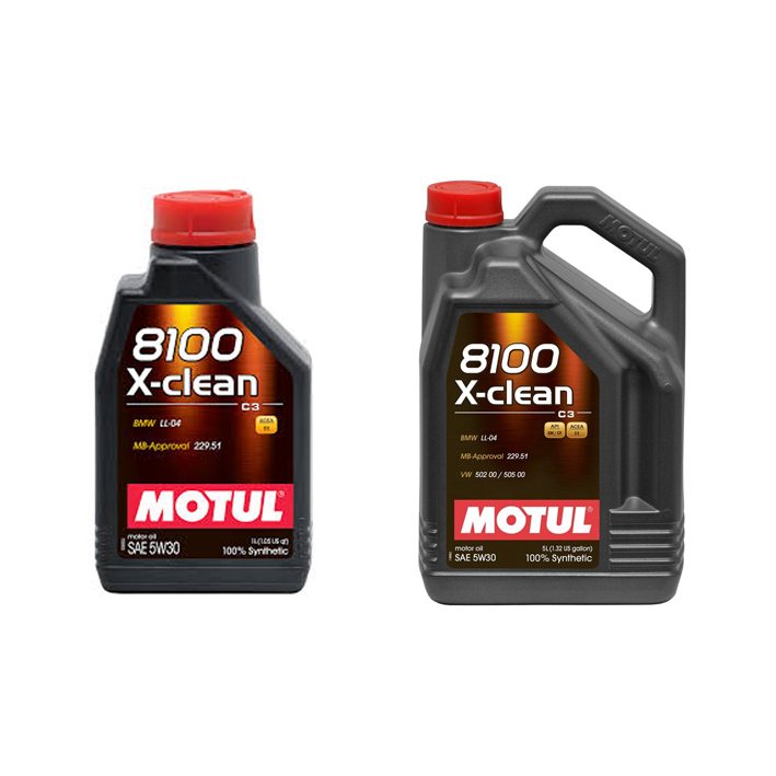 thumbnail image 2 of 5L Motul 8100 X-CLEAN+ 5W30 & Mann Filter Oil Change Kit For VW Passat 2.0L CKRA Engine 2 of 5